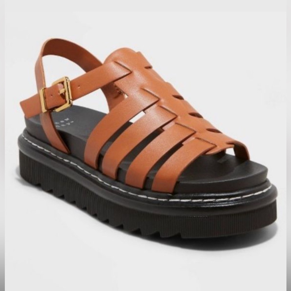 A New Day Brown Strappy Sandals